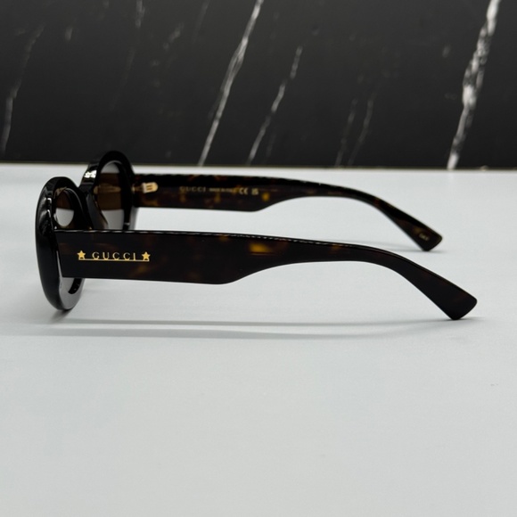NEW GG1587S 002 GUCCI HAVANA BROWN OVAL WOMEN GUCCI SUNGLASSES - Picture 7 of 13